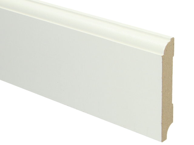 MDF Eigentijdse plint 90x15 wit voorgelakt RAL 9010