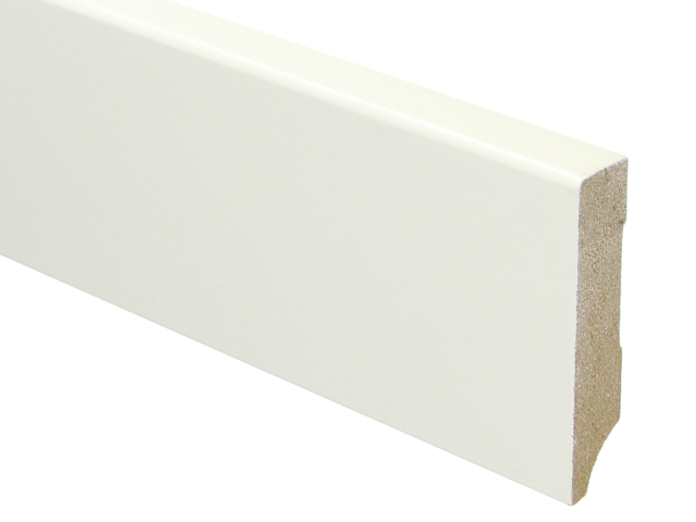 MDF Moderne plint 70x15 wit voorgelakt RAL 9010