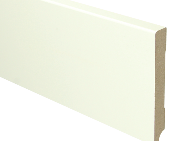 MDF Moderne plint 120x15 wit voorgelakt RAL 9010